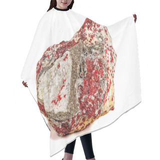 Personality  Macro Stone Mineral Cinnabar On A White Background Hair Cutting Cape