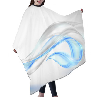 Personality  Abstract Gray Waving Background With Blue Element Hair Cutting Cape