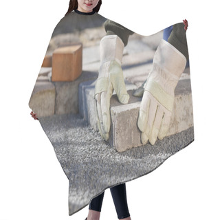 Personality  Construction Worker With Pavestone Hair Cutting Cape