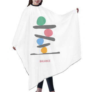 Personality  Balance Logo. Pebble Icon. Harmony Symbol. Stack Of Stones Isolated On White Background. Buddhism Sign. Vector Illustration Hair Cutting Cape