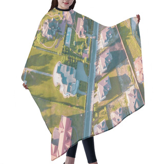 Personality  Stock Aerial Image Of A Residential Neighborhood Hair Cutting Cape
