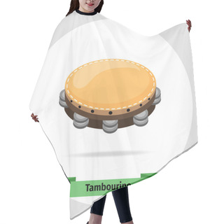 Personality  Musical Instrument Tambourine Hair Cutting Cape