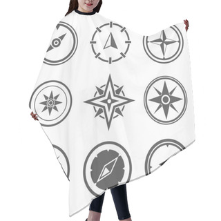Personality  Wind Rose Compass Symbols Hair Cutting Cape