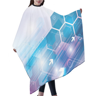 Personality  Technology Background Hair Cutting Cape