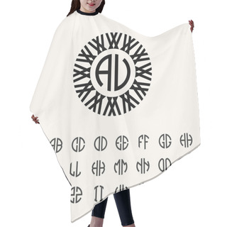 Personality  Set Template Letters To Create Monograms  Hair Cutting Cape