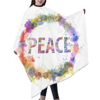 Personality  Peace Concept, Watercolor Splashes As A Sign Hair Cutting Cape