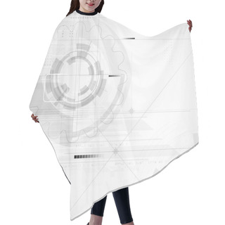 Personality  Abstract Light Circuit Gear High Technology Business Background Hair Cutting Cape