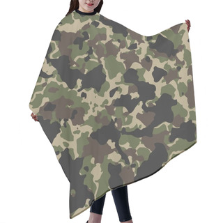 Personality  Texture Camouflage Military Repeats Army Illustration Design Hair Cutting Cape
