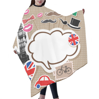 Personality  London Doodles Vector  Illustration  Hair Cutting Cape