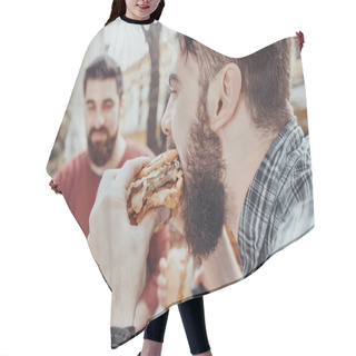 Personality  Friends In Fast Food Restaurant Hair Cutting Cape