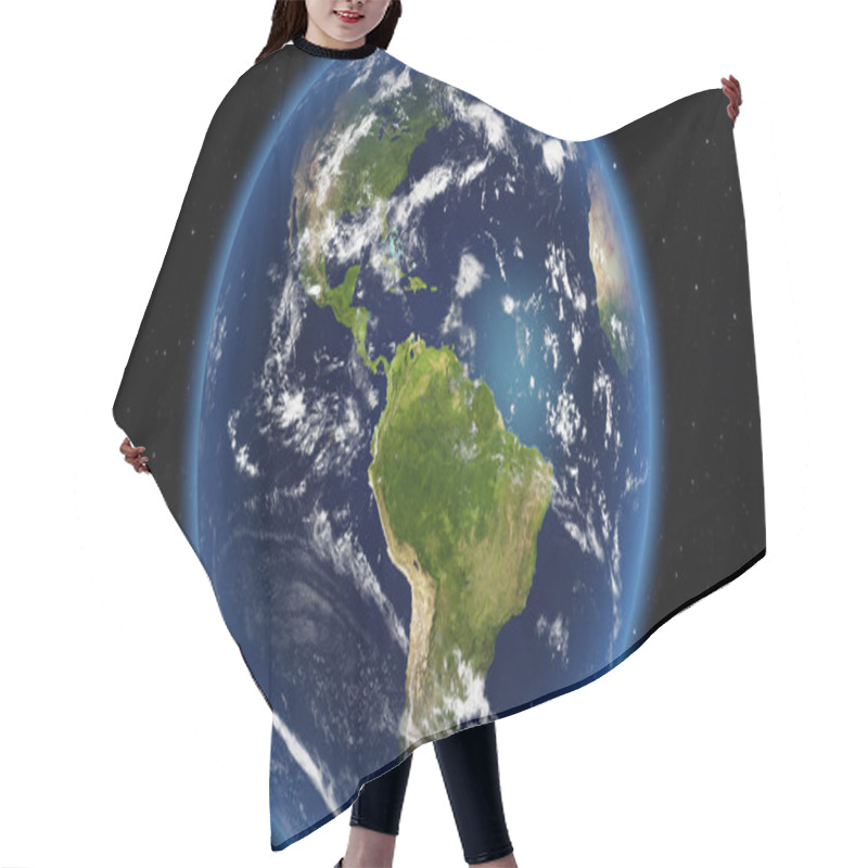 Personality  Planet Earth Done With NASA Textures Hair Cutting Cape
