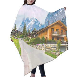 Personality  Grindelwald Valley With Village Scattered On The  Green Slopes O Hair Cutting Cape