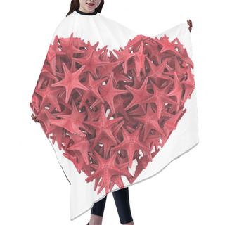 Personality  Heart Made Of Red Sea Star Hair Cutting Cape