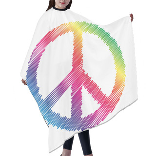 Personality  Peace Emblem Hair Cutting Cape