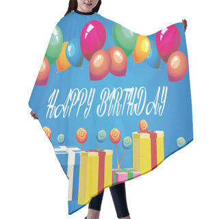 Personality  Happy Birthday Many Balloon Hair Cutting Cape