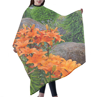 Personality  Orange Lily Garden Hair Cutting Cape