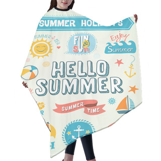 Personality  Summer Labels And Design Elements Hair Cutting Cape