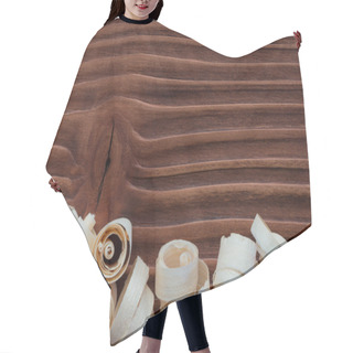 Personality  Wood Texture With Wood Chips Hair Cutting Cape