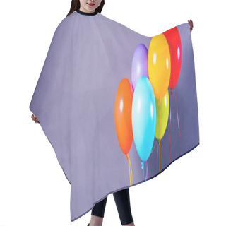 Personality  Colorful Balloons On The Grey Background Hair Cutting Cape