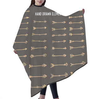 Personality  Hand Drawn Ethnic Arrows Boho Style Hair Cutting Cape