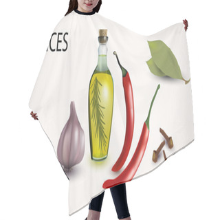 Personality  Spices And Flavorings Vector Illustration  Hair Cutting Cape
