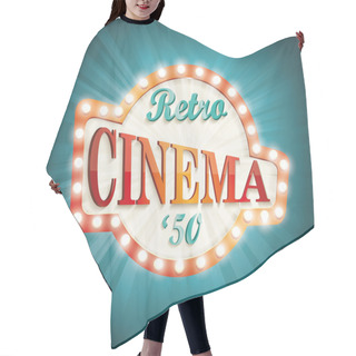 Personality  Old Cinema Banner With Light Bulbs. Hair Cutting Cape