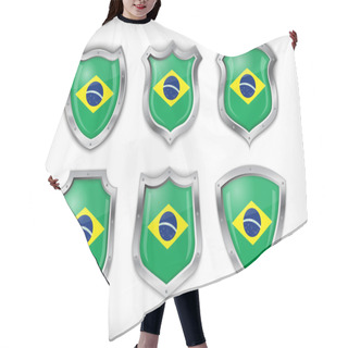 Personality  Brazil Shield , Vector Illustration Hair Cutting Cape