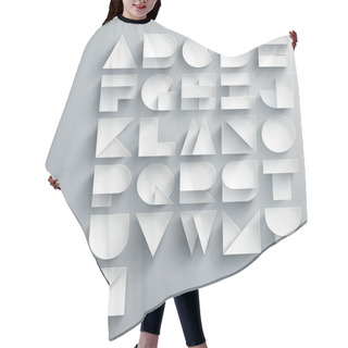Personality  Paper Graphic Alphabet Set Hair Cutting Cape