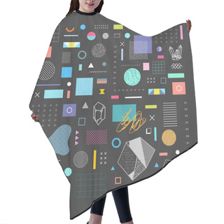 Personality  Set With Different Geometric Shapes  Hair Cutting Cape
