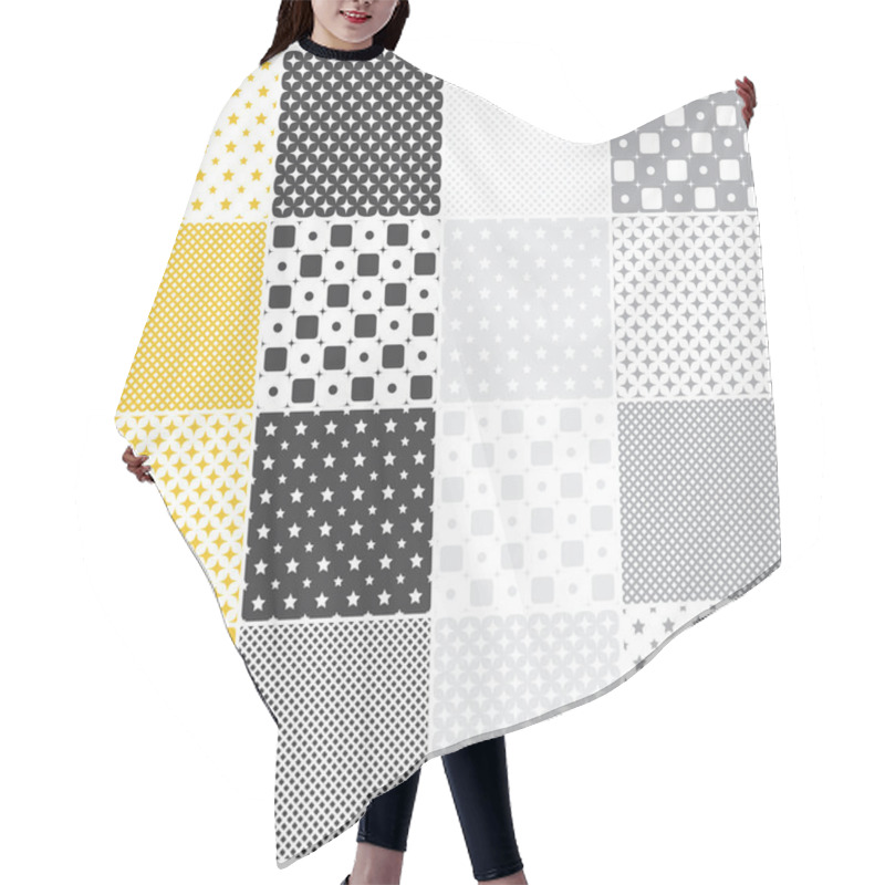 Personality  Geometric Seamless Patterns: Squares Hair Cutting Cape