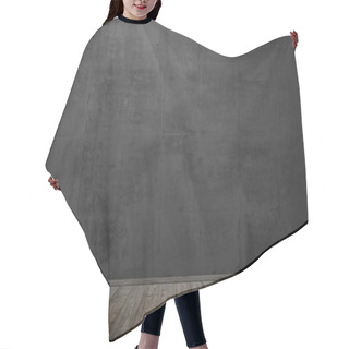 Personality  Empty Dark Room With Wooden Floor Hair Cutting Cape