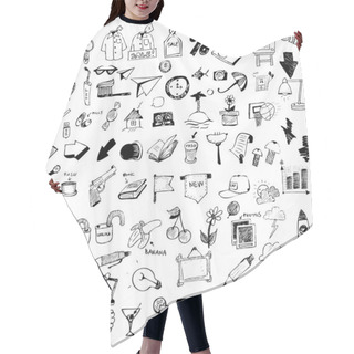 Personality  Set Of Web Icons Hair Cutting Cape