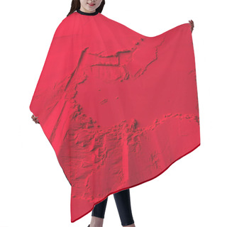 Personality  Top View Of Red Powder Background Hair Cutting Cape