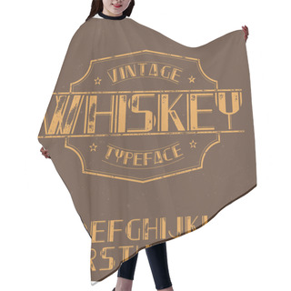 Personality  Vintage Label Typeface Named Whiskey Hair Cutting Cape