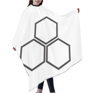 Personality  Honeycomb Icon On White Background. Flat Style. Honeycomb Icon For Your Web Site Design, Logo, App, UI. Honeycomb Logo. Honeycomb Sign.  Hair Cutting Cape