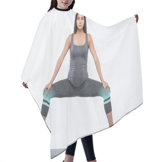 Personality  Pregnant Woman Practicing Yoga Hair Cutting Cape