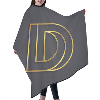 Personality  Graphic Gold Letter D Hair Cutting Cape