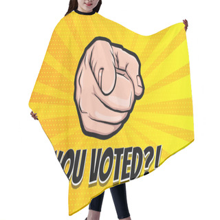 Personality  Finger Motivated To Vote In USA 2020 Hair Cutting Cape