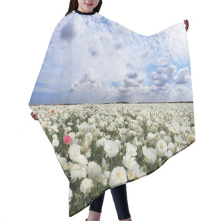 Personality  The  Beautiful White Buttercups  Hair Cutting Cape