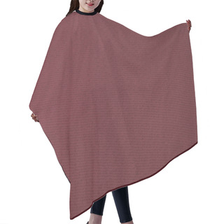 Personality  Close Up View Of Burgundy Woven Fabric Texture   Hair Cutting Cape