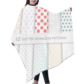 Personality  10 Dotted Seamless Vector Patterns Hair Cutting Cape