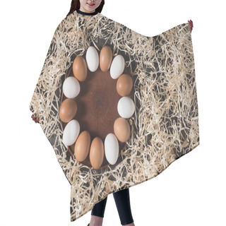 Personality  Chicken Eggs On Plate  Hair Cutting Cape