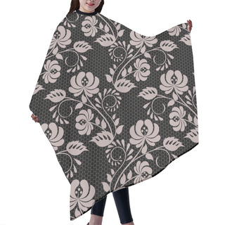 Personality  Lace Floral Pattern Hair Cutting Cape