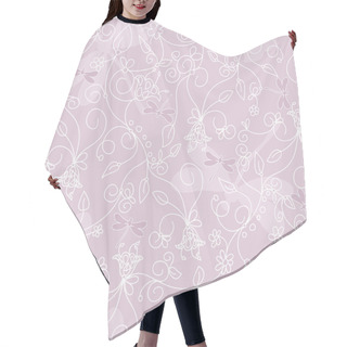 Personality  Seamless Flopral Pattern Hair Cutting Cape