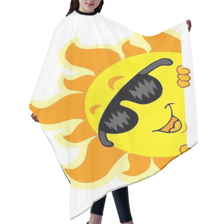 Personality  Lurking Sun With Sunglasses Hair Cutting Cape