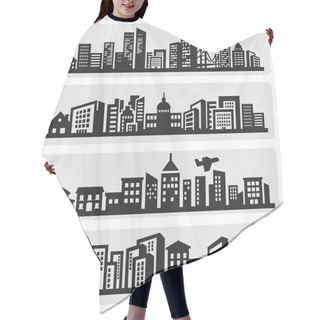 Personality  Cities Silhouette Icon Hair Cutting Cape
