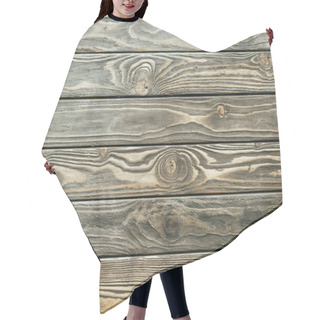 Personality  Rustic Planks Wooden Table Background Hair Cutting Cape