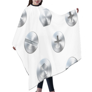 Personality  Screws And Bolts Hair Cutting Cape