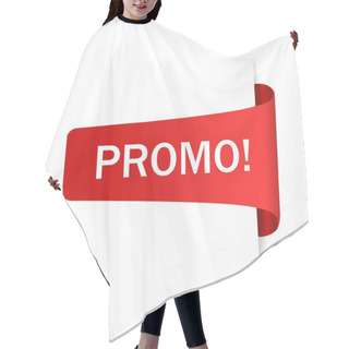 Personality  Promo Ribbon Banner Design. Flat Style Icon - Vector. Hair Cutting Cape