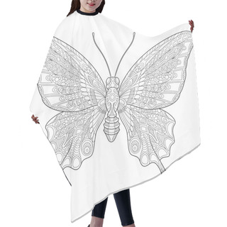 Personality  Zentangle Stylized Butterfly Hair Cutting Cape
